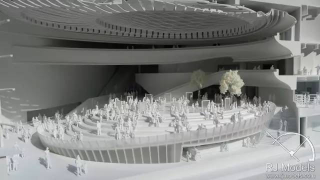 ▲戲曲中心概念模型的特色吊頂。
